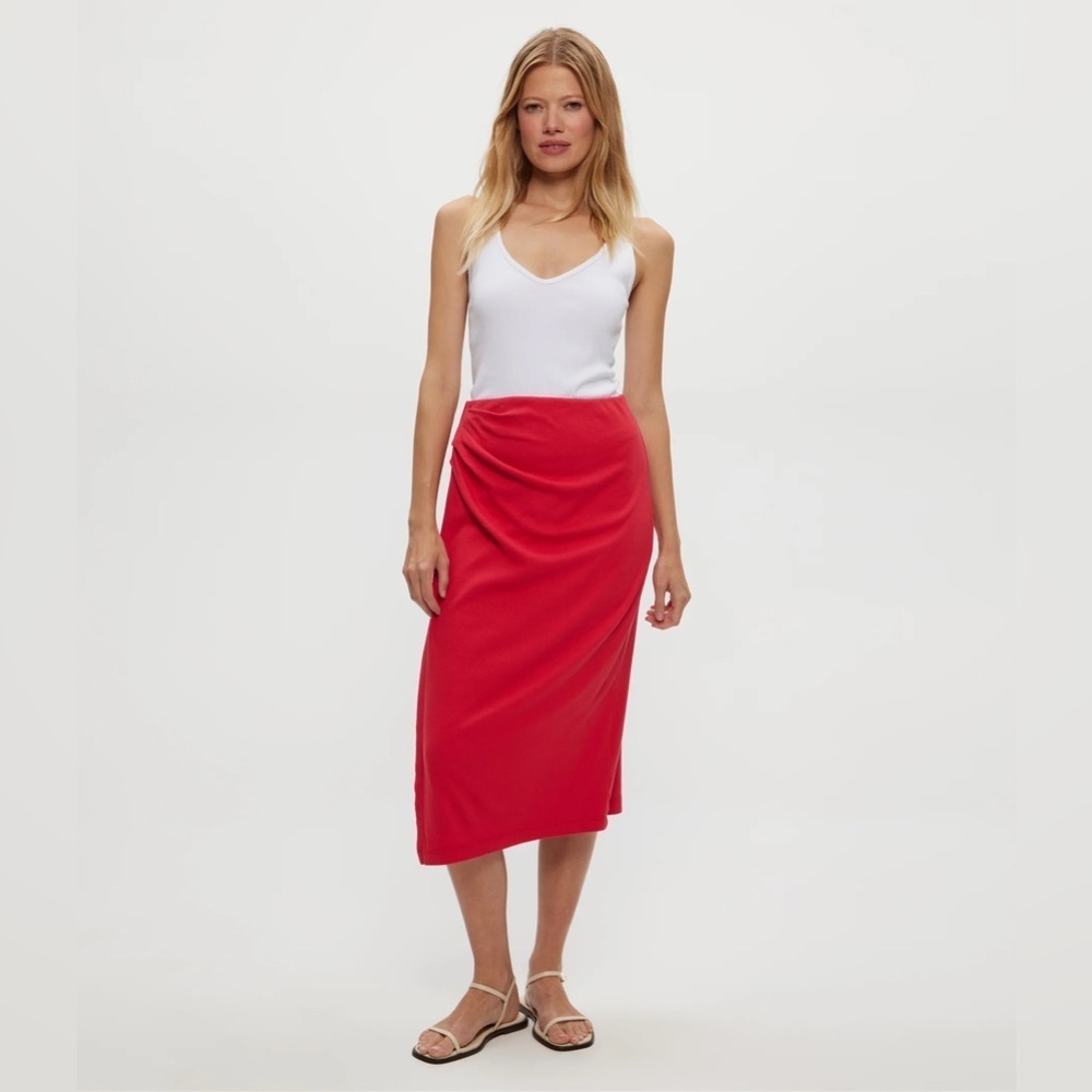 NWOT Michael Stars Yeni Ribbed Midi Skirt